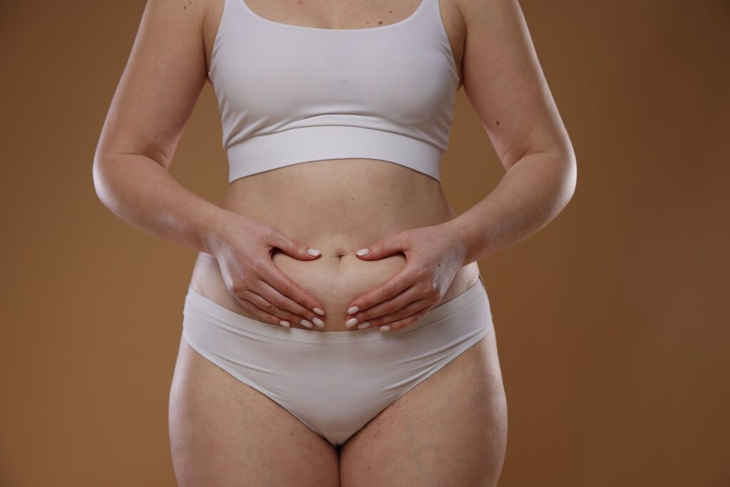 Adult woman in underwear showing love for self 2026 03 26 23 56 21 utc